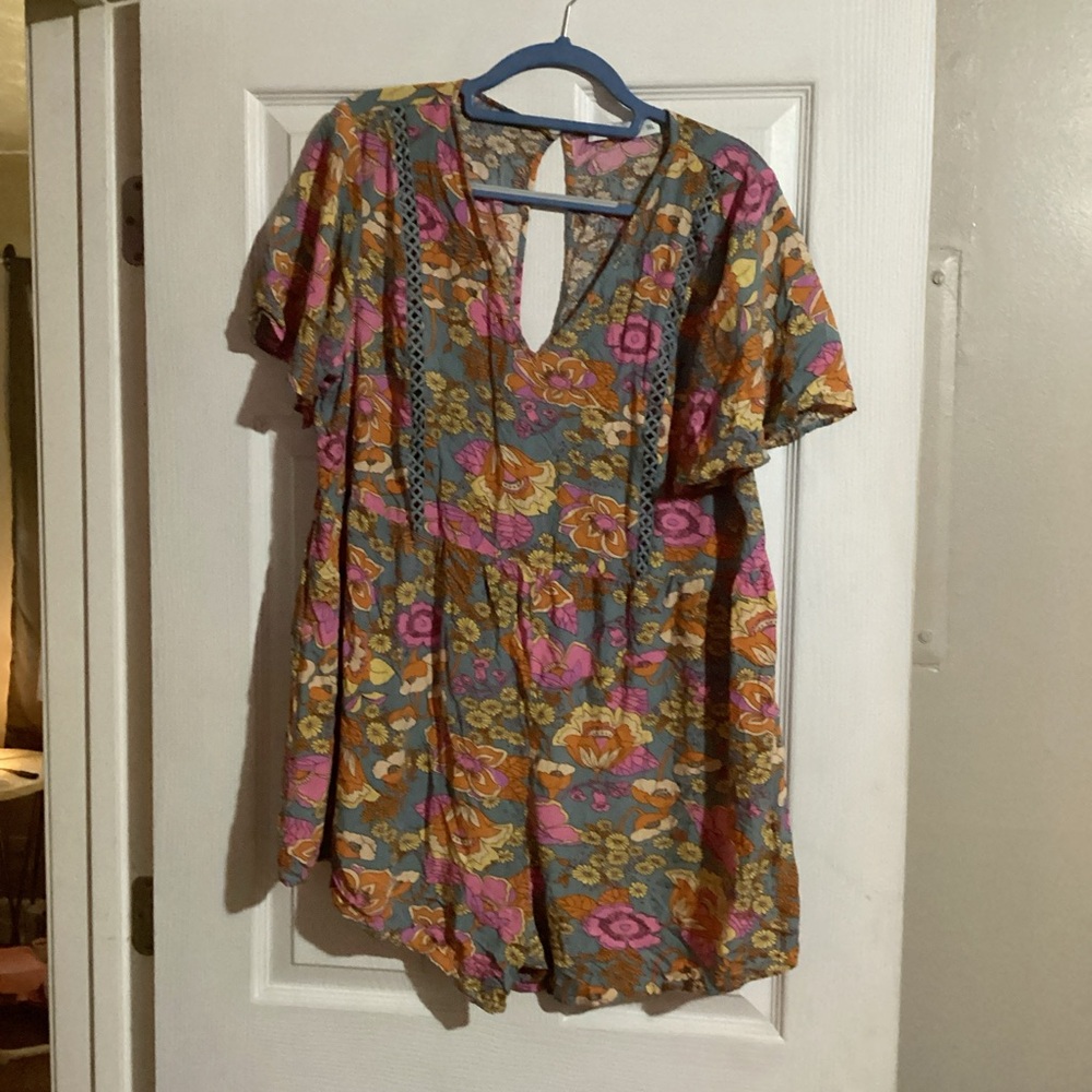 Floral V-Neck Women's romper